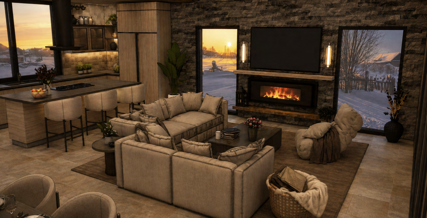 Warm Interior Design Loft